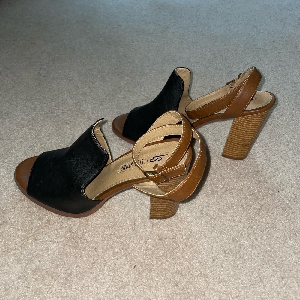 Leila Stone heeled mule shoes 9.5 - Picture 5 of 6